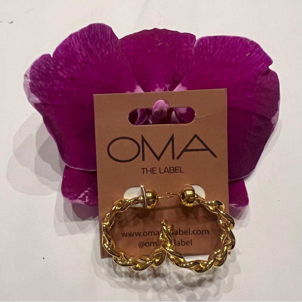OMA The Label Itohan Medium Hoops 18K Gold-plated brass